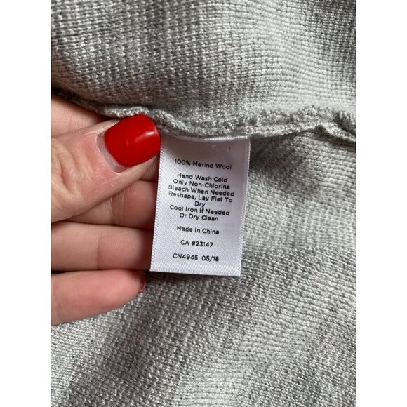 Talbots Merino wool blazer sweater cardigan gray size large - Picture 5 of 7